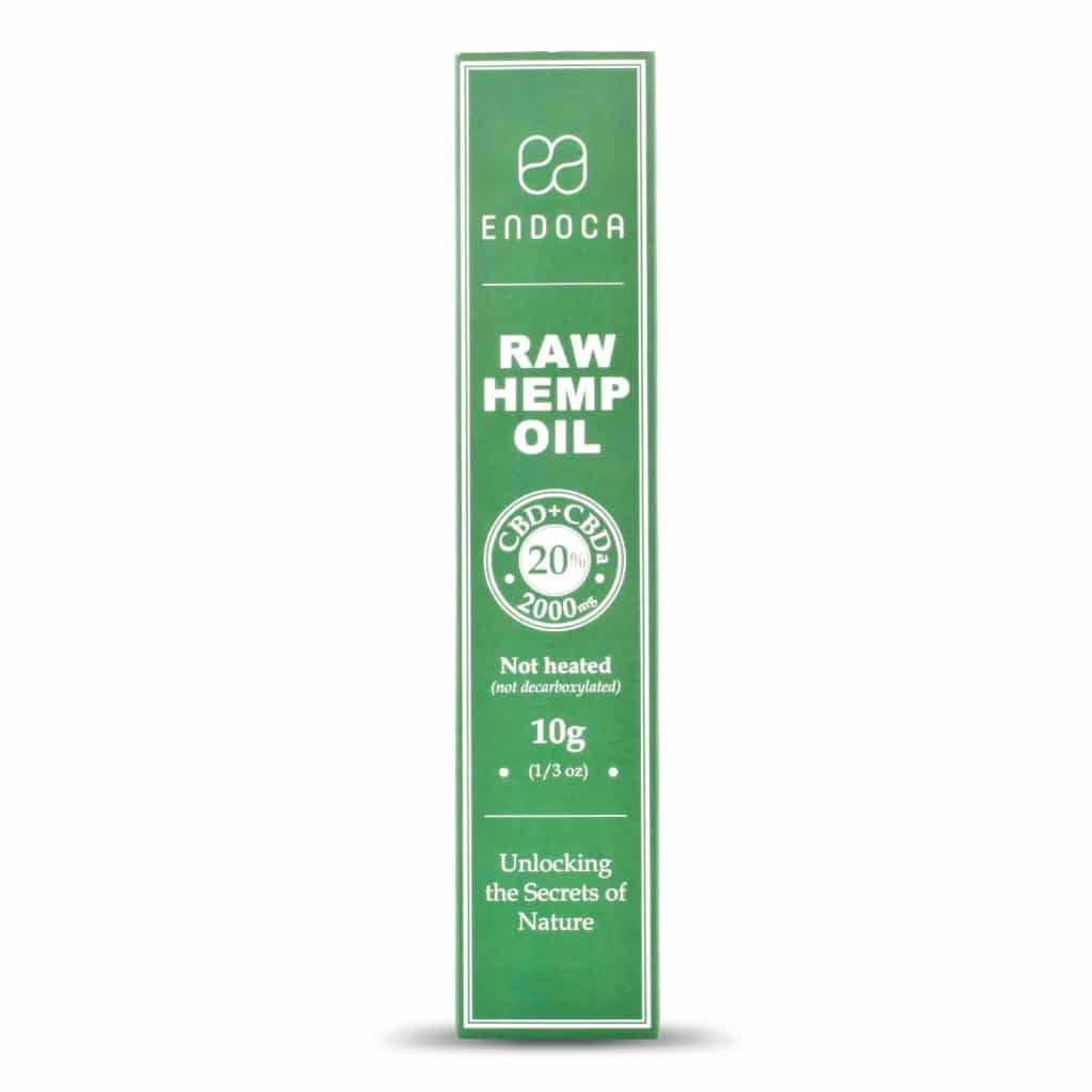 Endoca CBD pasta tube - 20% (2000mg CBD) - THT 03-2023 op een witte achtergrond.