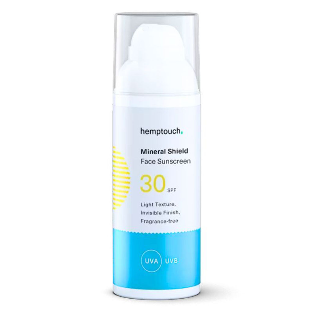 Een flesje Hemptouch - Gezichtszonnebrandcrème SPF30 - minerale bescherming (50ml).